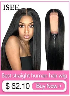 Straight U Part Wigs For Women Human Hair Malaysian Straight Human Hair Wigs 180% Density ISEE HAIR U Shape Wigs Without Glue