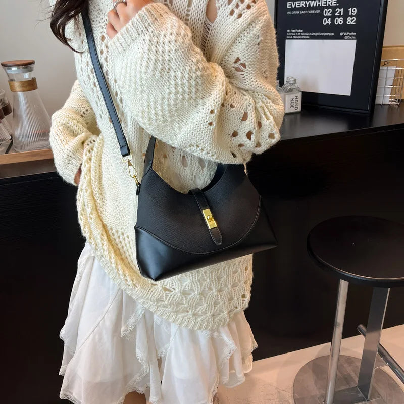 2025 Colorblock Baguette Bag for Women - Boho Vegan Crossbody, Adjustable Shoulder Clutch & Minimalist Commuter Chic