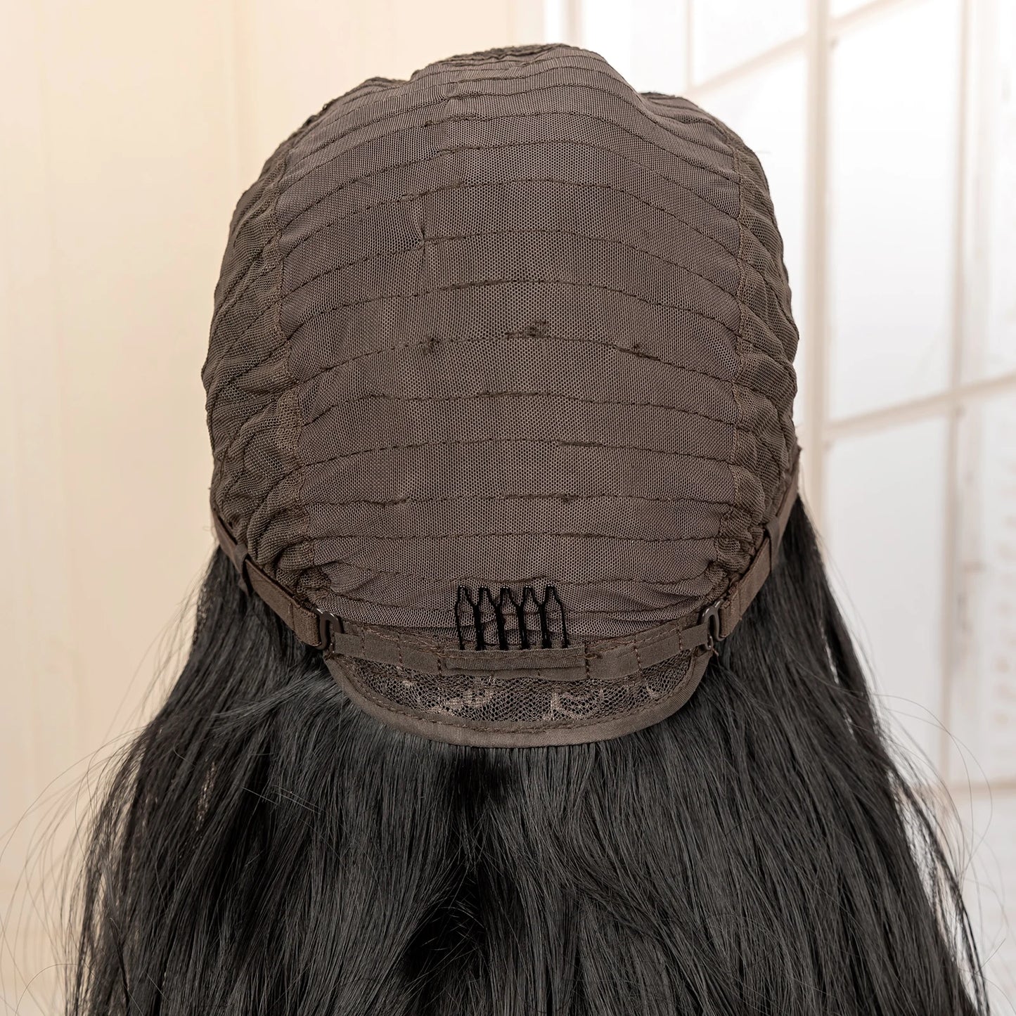 26 Inches Long Wavy Curly with Braids Synthetic Hair 13x4 Lace Front Wigs for Women Natural Color Wig for Daily Party Use