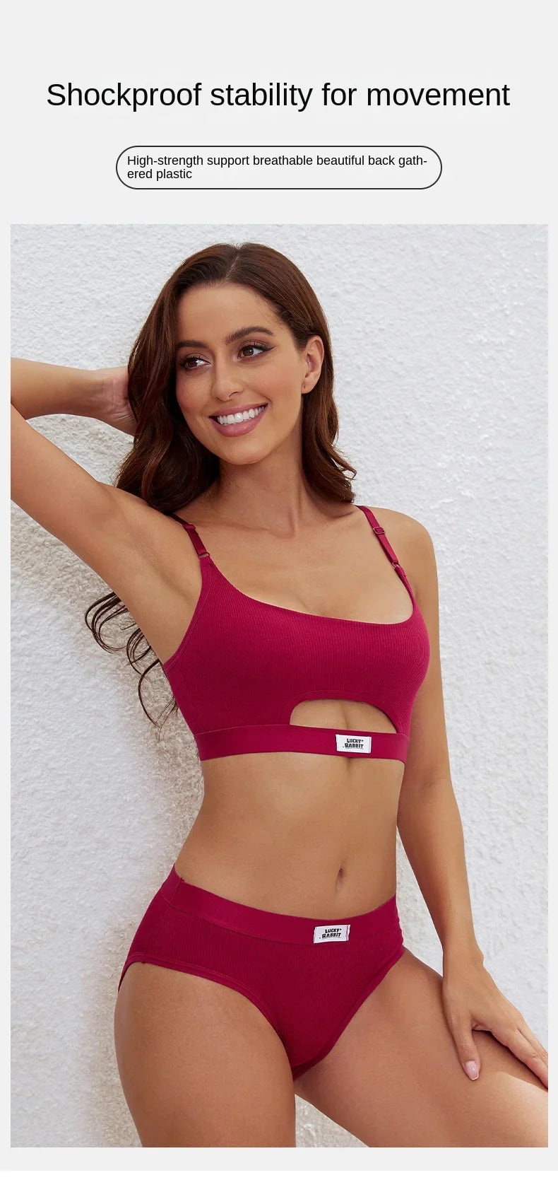 Womens Bikini Set Bra Low Waist Panties Solid Seamless Bralette Sexy Lingeries Suit Sport Brassiere Female Underwear Set
