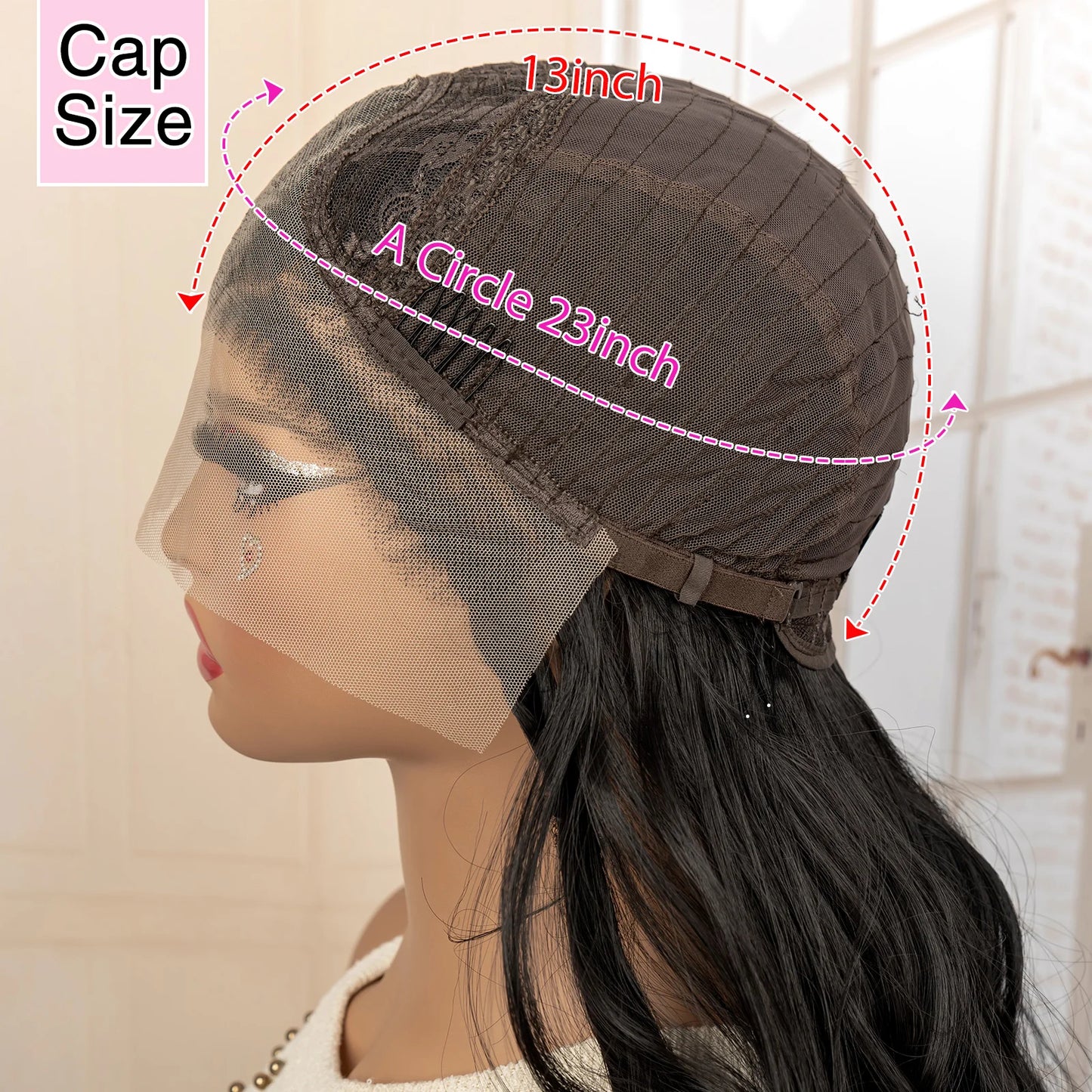 26 Inches Long Wavy Curly with Braids Synthetic Hair 13x4 Lace Front Wigs for Women Natural Color Wig for Daily Party Use