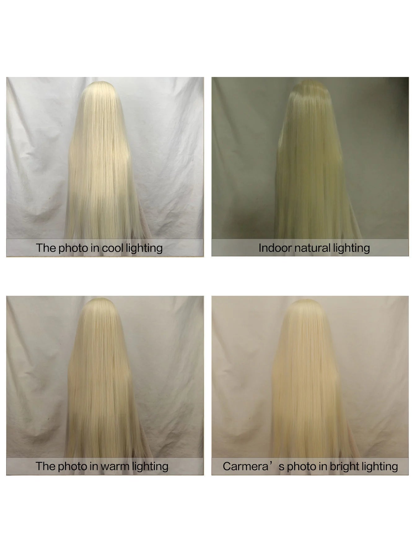 Blonde Long Wig for Women Straight Girls Costume Hair Wigs Heat Resistant Synthetic for Cosplay Party or Daily Use Wig