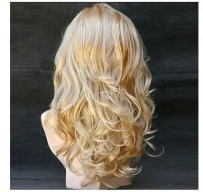 WHIMSICAL W Long Wavy Mix Blonde Wigs Natural Heat Resistant Hair Synthetic Wig for Women