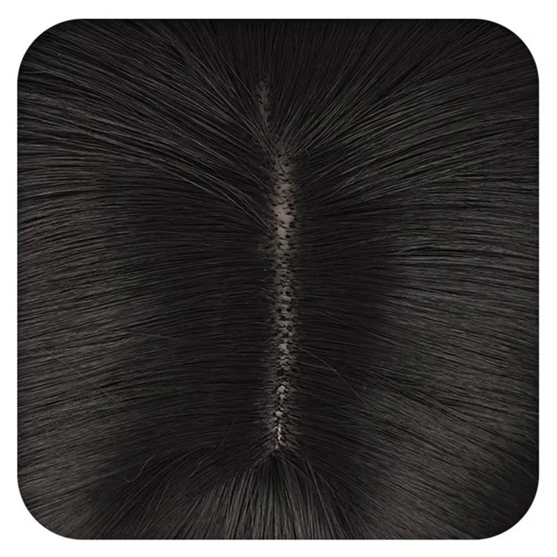 Cartoon Character Cosplay Hair Extensions Synthetic Wigs Natural Breathable Head Cover Black Long Straight Wig Hat for Women