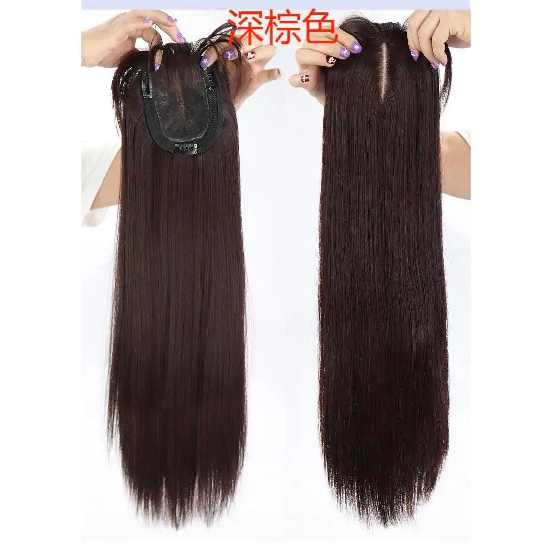 28inches Long Black Straight Wig with Bangs for Women Heat Resistant Fashionable Elegant Synthetic Wig for Cosplay and Party