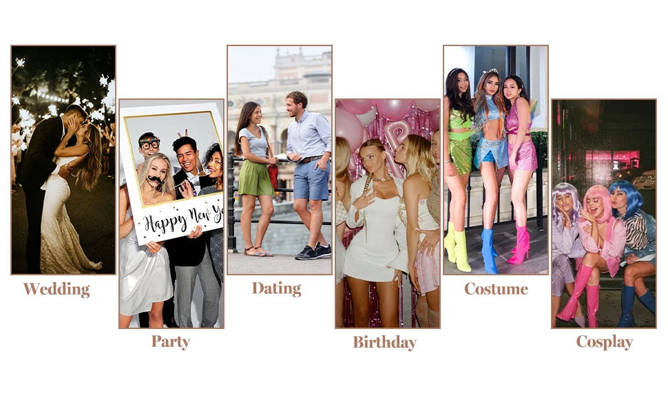 Light Wine Red Synthetic Wigs With Bangs for Women Long Straight Hair Wig Natural Cosplay Party Heat Resistant