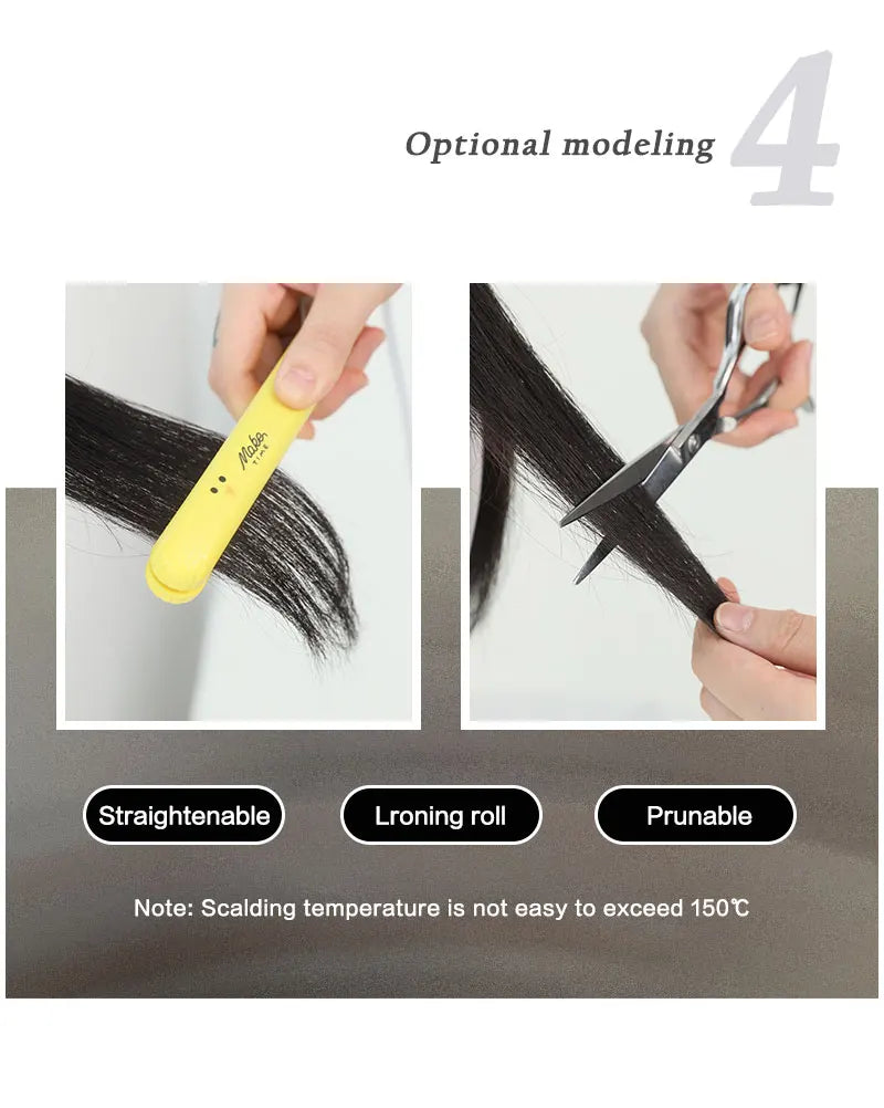 Long Straight Blonde Wig for Women Daily Use High Density Synthetic Layered Hair Wigs with Side Part Bangs Beginner Friendly