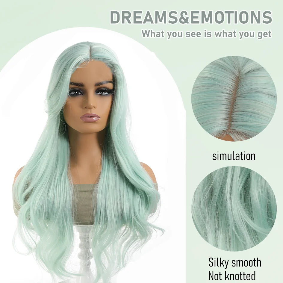 Synthetic wig linen long straight hair with bangs long curly hair ponytail extensions dirty braids Halloween Christmas gifts