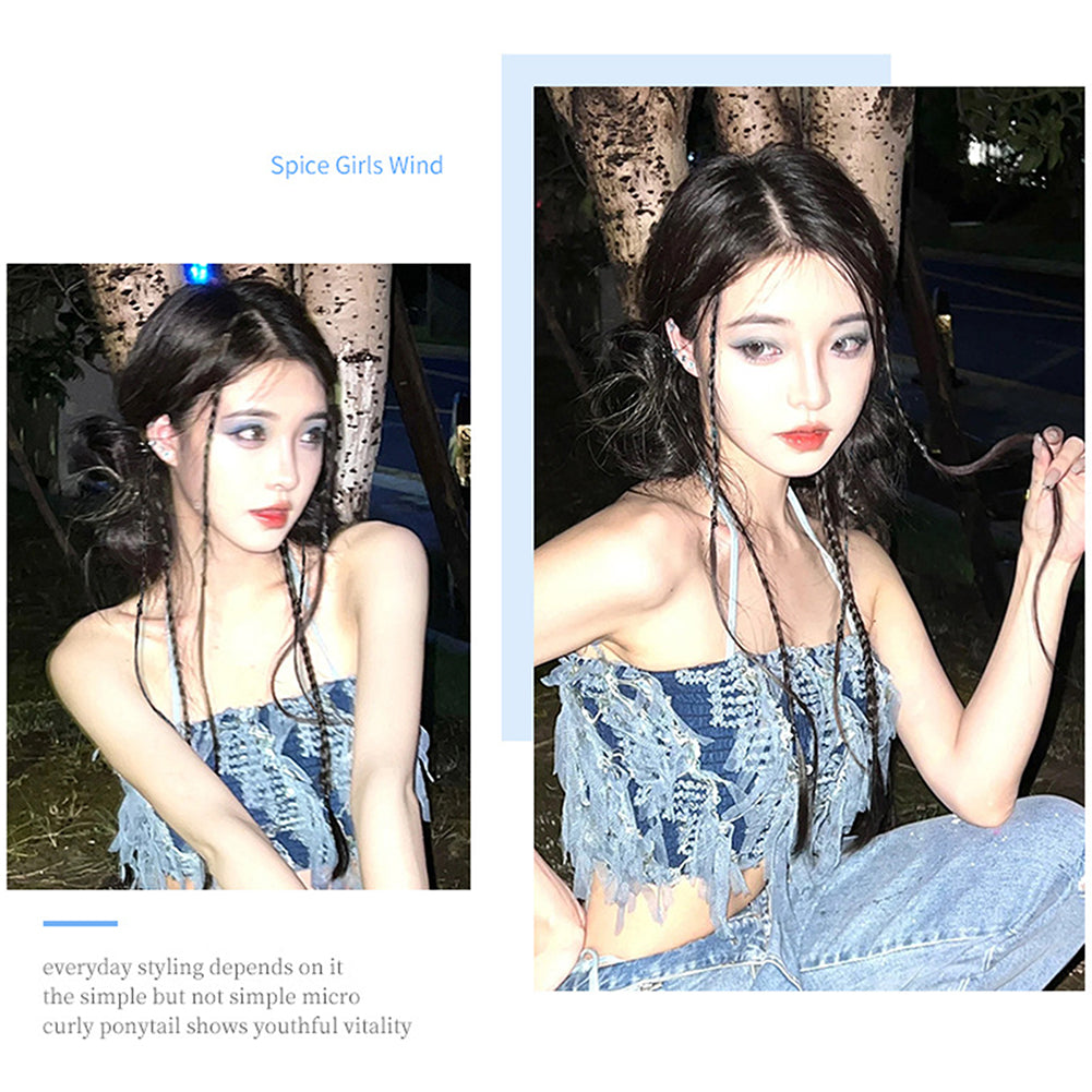 Women's Braid Wig - Cute And Natural Hair Extensions For Long Braid Styles, Ideal For Role-Playing, And Costume Props