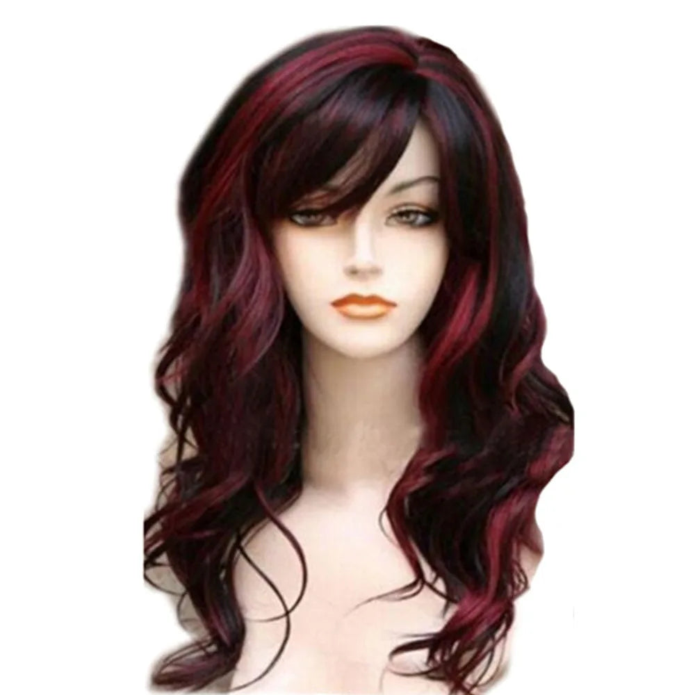 WHIMSICAL W Long Wavy Mix Blonde Wigs Natural Heat Resistant Hair Synthetic Wig for Women