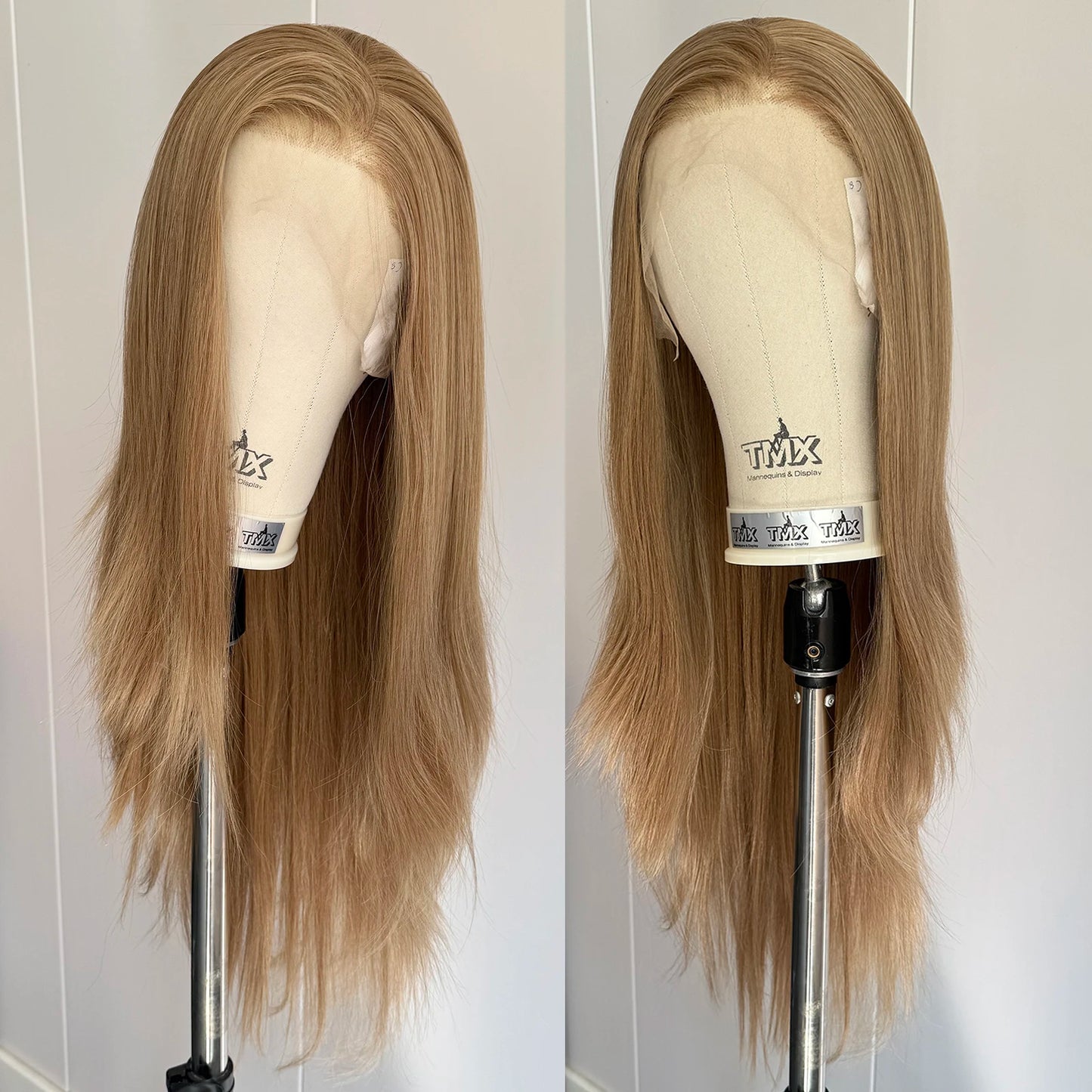 Blonde Highlights Long Silky Straight Wig Mix Color 13x4 Lace Front Wigs for Women Synthetic Hair Daily Wear Heat Resistant