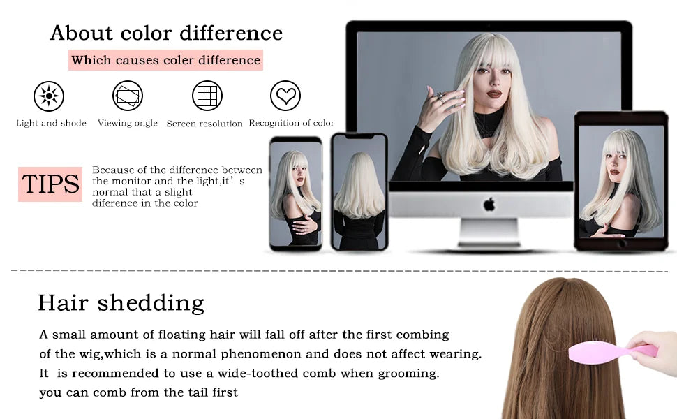 Long Curly Hair Women Wig with Bangs Daily Brown Black Pink Lolita Cosplay Braided Wigs Heat Resistant Fiber Party Fake Hair