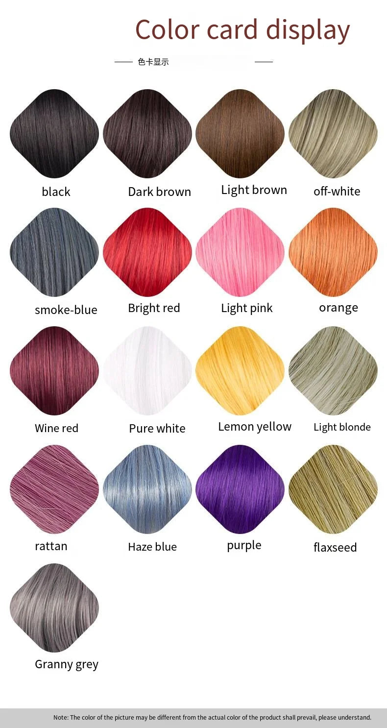 Long Synthetic Wig With Black, Smooth and Natural Bangs, Long Straight Hair. Women's Daily Cosplay With Full Headgear