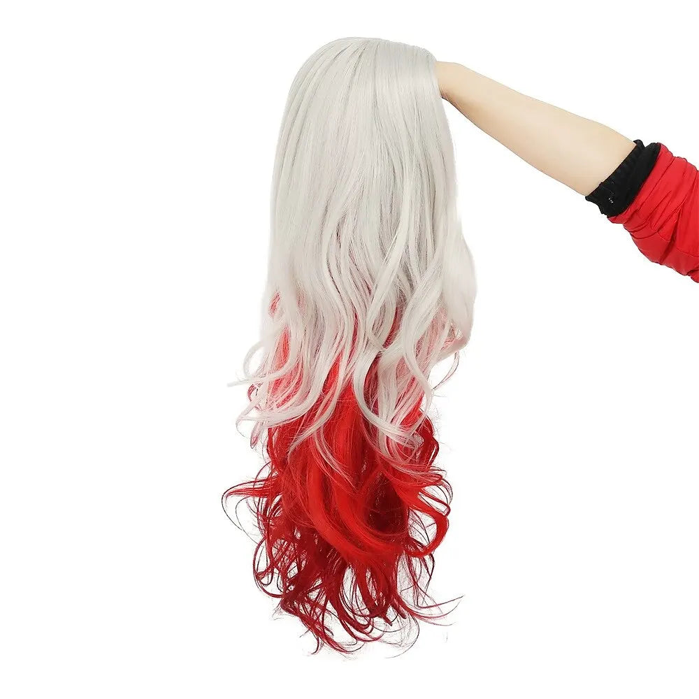 HAIRJOY Women Long Curly Hair Wave Wig  with Bangs Synthetic Heat-resistant Hair Wig  for Daily Party Cosplay Costumes Wigs