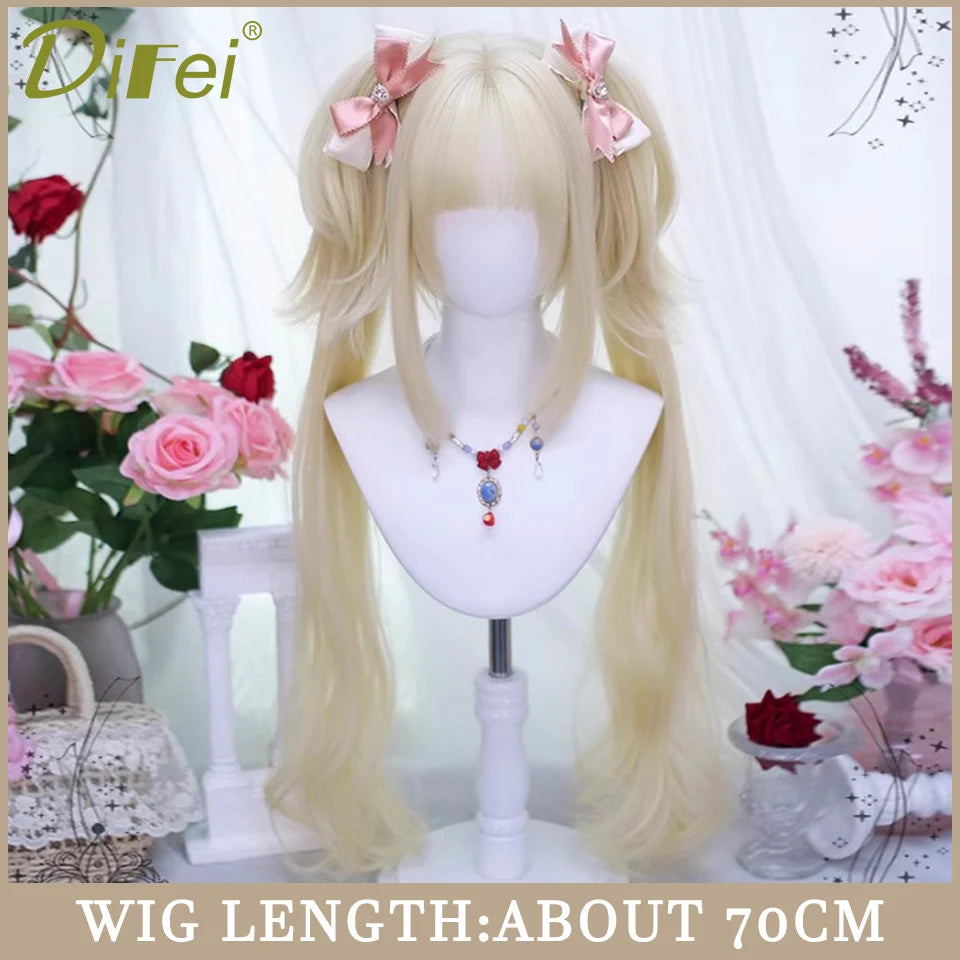 120cm Long Wavy Hair Synthetic Wigs Female Red Brown Coaplay Lolita Wig With Bangs Natural Hair Wigs Women Heat Fesistant  Fiber