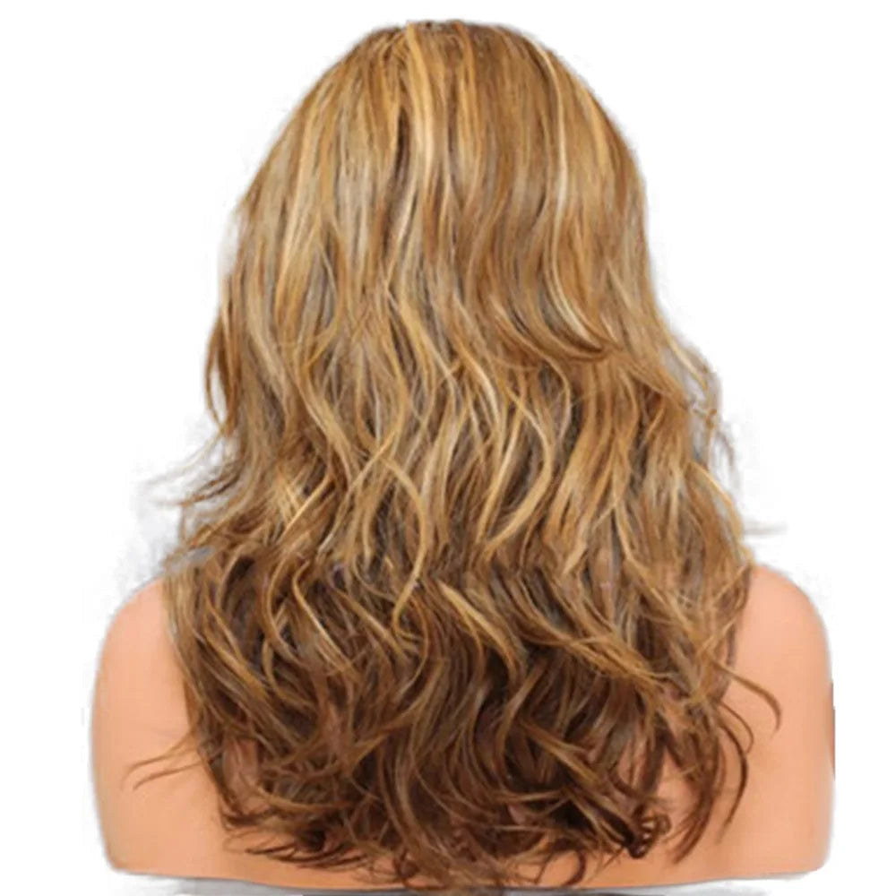 WHIMSICAL W Long Wavy Mix Blonde Wigs Natural Heat Resistant Hair Synthetic Wig for Women
