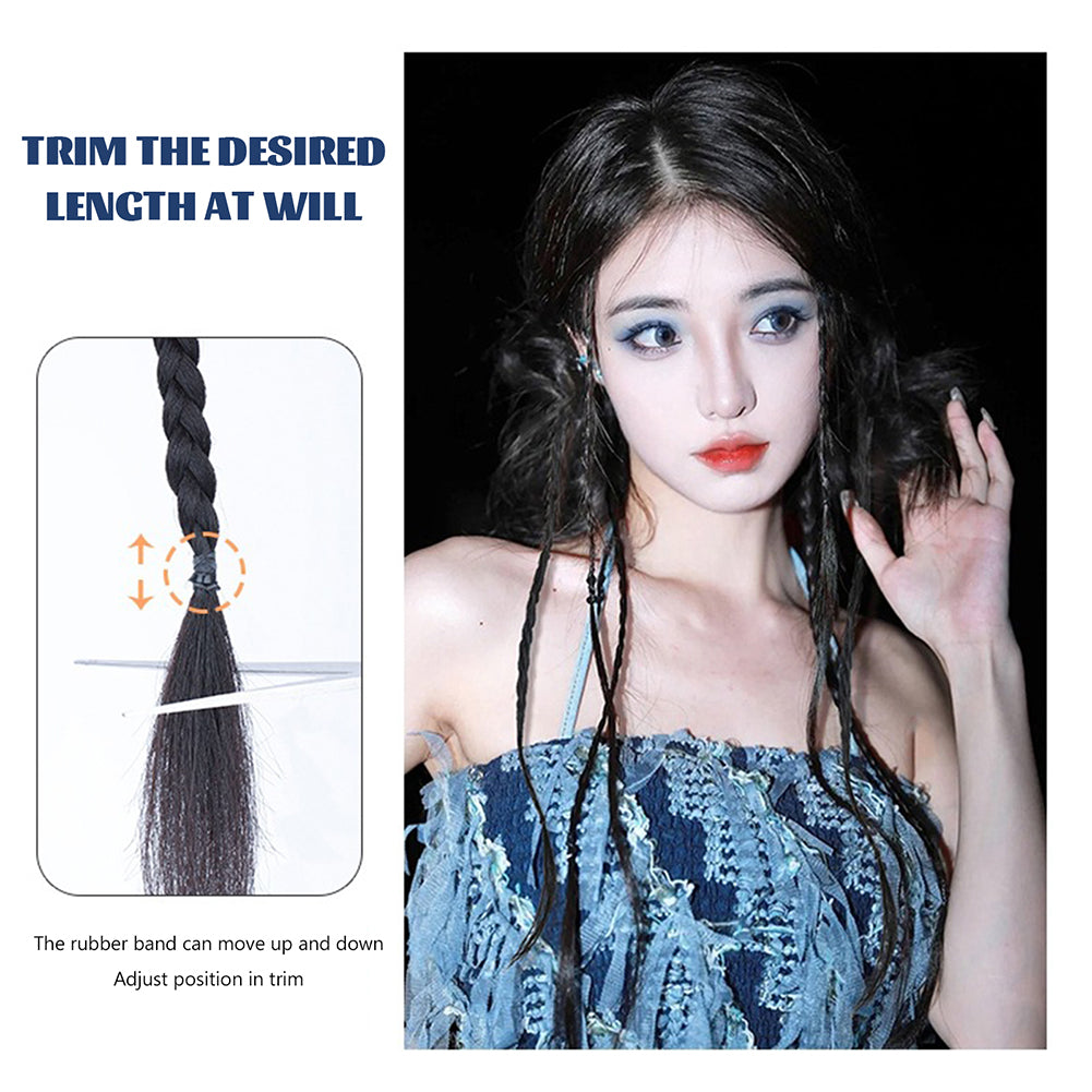 Women's Braid Wig - Cute And Natural Hair Extensions For Long Braid Styles, Ideal For Role-Playing, And Costume Props