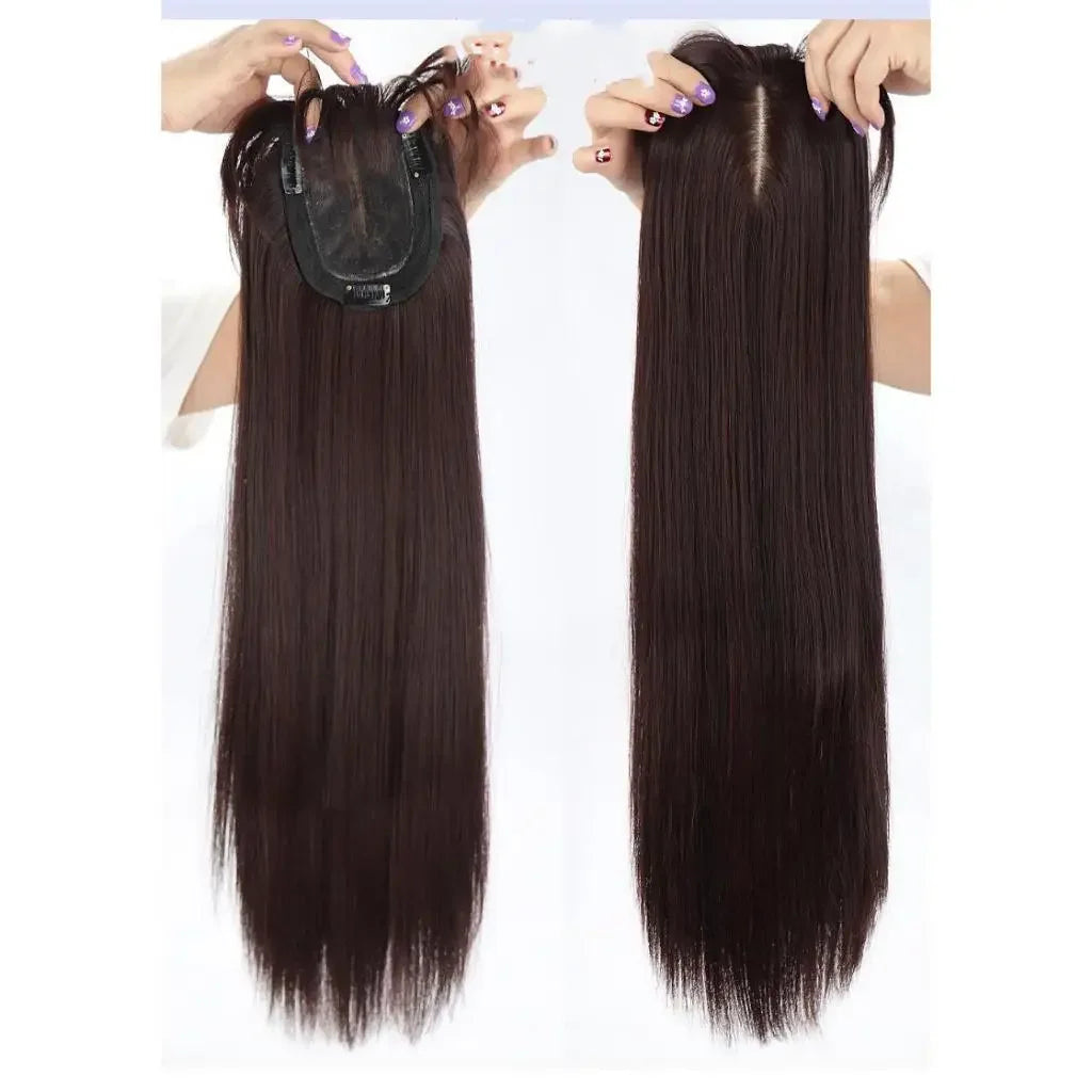 28inches Long Black Straight Wig with Bangs for Women Heat Resistant Fashionable Elegant Synthetic Wig for Cosplay and Party