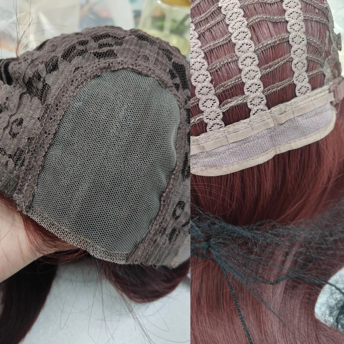 Black Wig for Women Long Straight Hair Headband Lace Front Wig Cosplay Temperament for Daily Use Lolita Black Synthetic Wigs