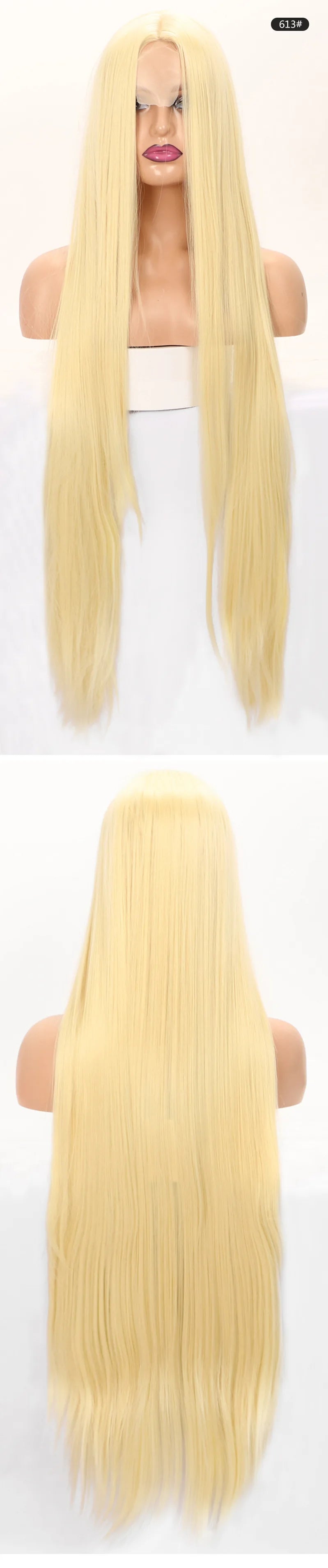 Long Straight Hair Synthetic Wig Female 34inch Long Black Red Blonde Wigs For Women Natural Wigs Women Cosplay Wig Middle Part