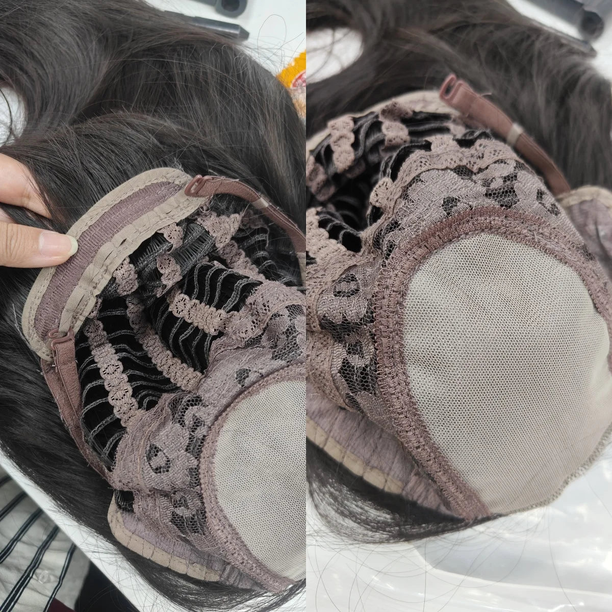 Black Wig for Women Long Straight Hair Headband Lace Front Wig Cosplay Temperament for Daily Use Lolita Black Synthetic Wigs